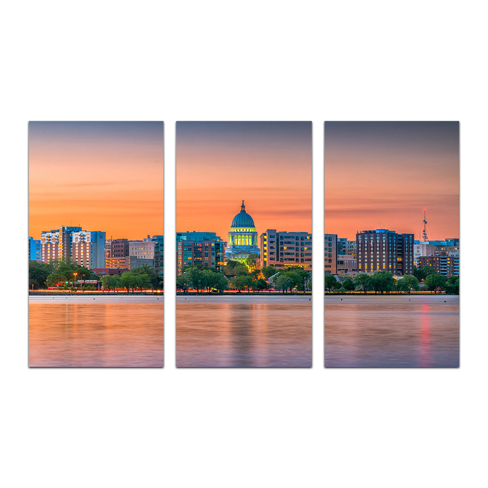 Madison Skyline At Dusk Wall Art
