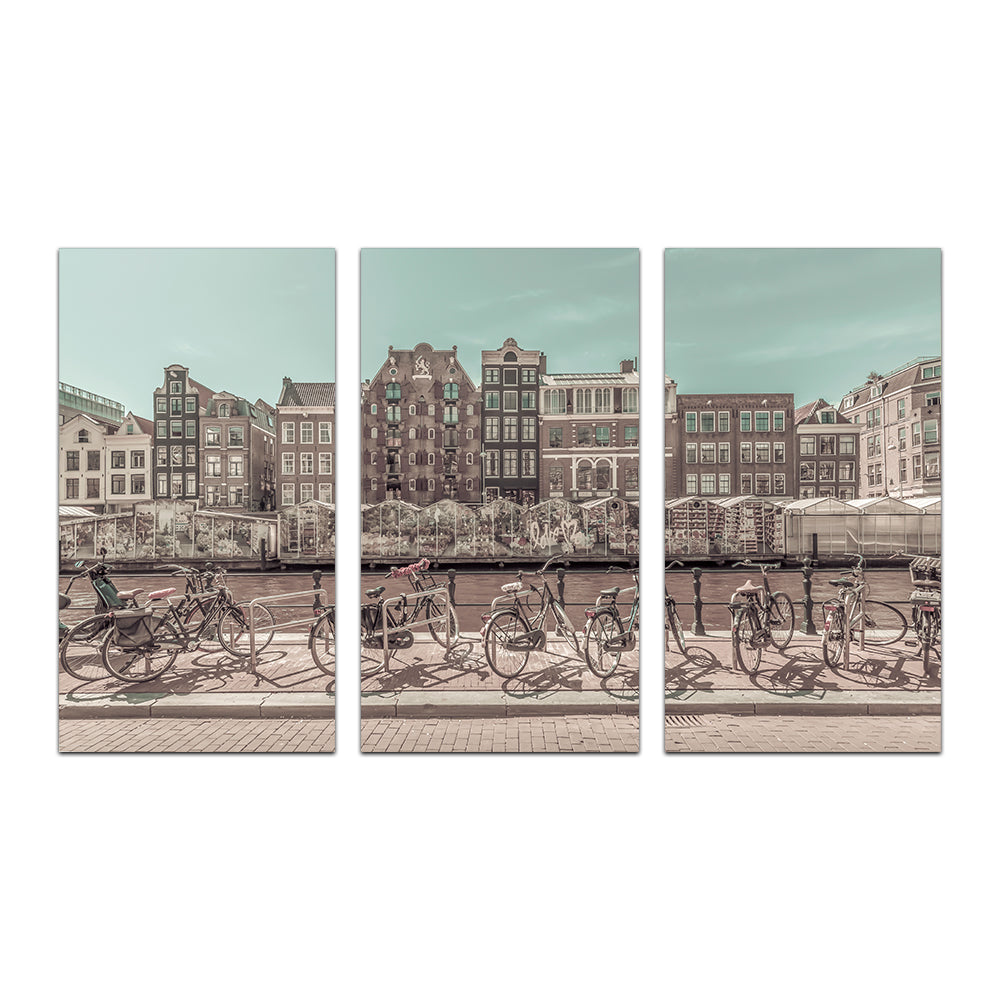 Amsterdam Singel Canal with Flower Market Wall Art