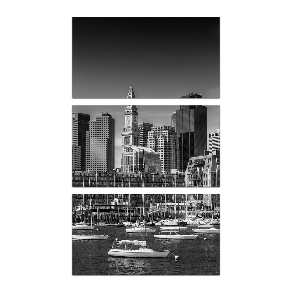 Boston Financial District _ Monochrome Wall Art