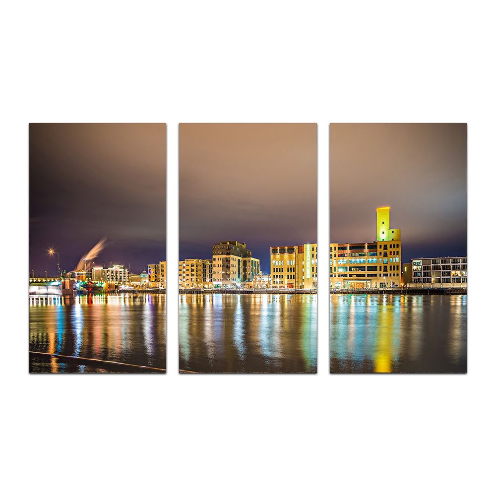 Green Bay City Skyline Wall Art