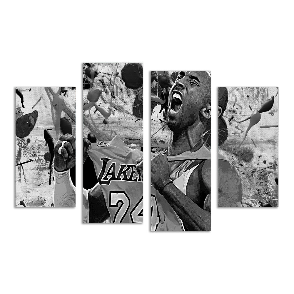The Black Mamba Grayscale Wall Art
