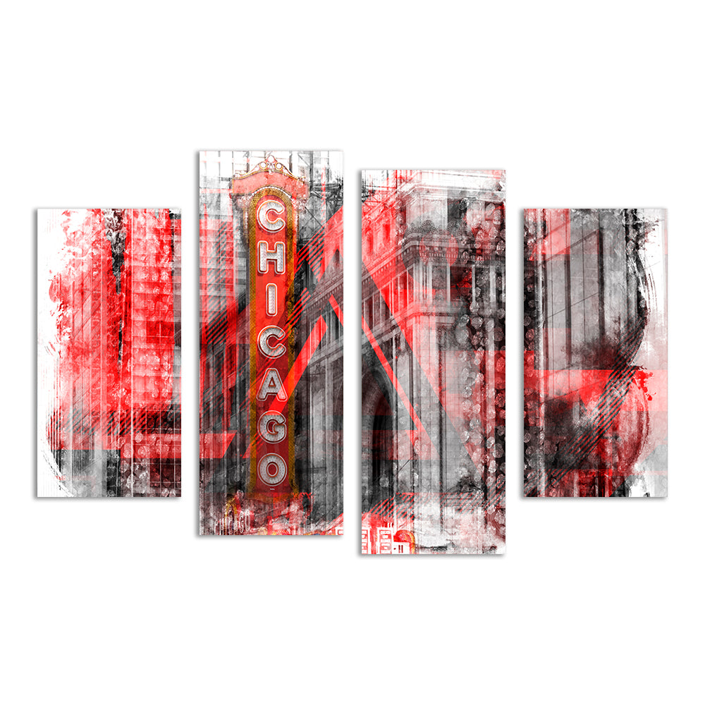 Chicago _ Geometric Mix No. 4 Wall Art