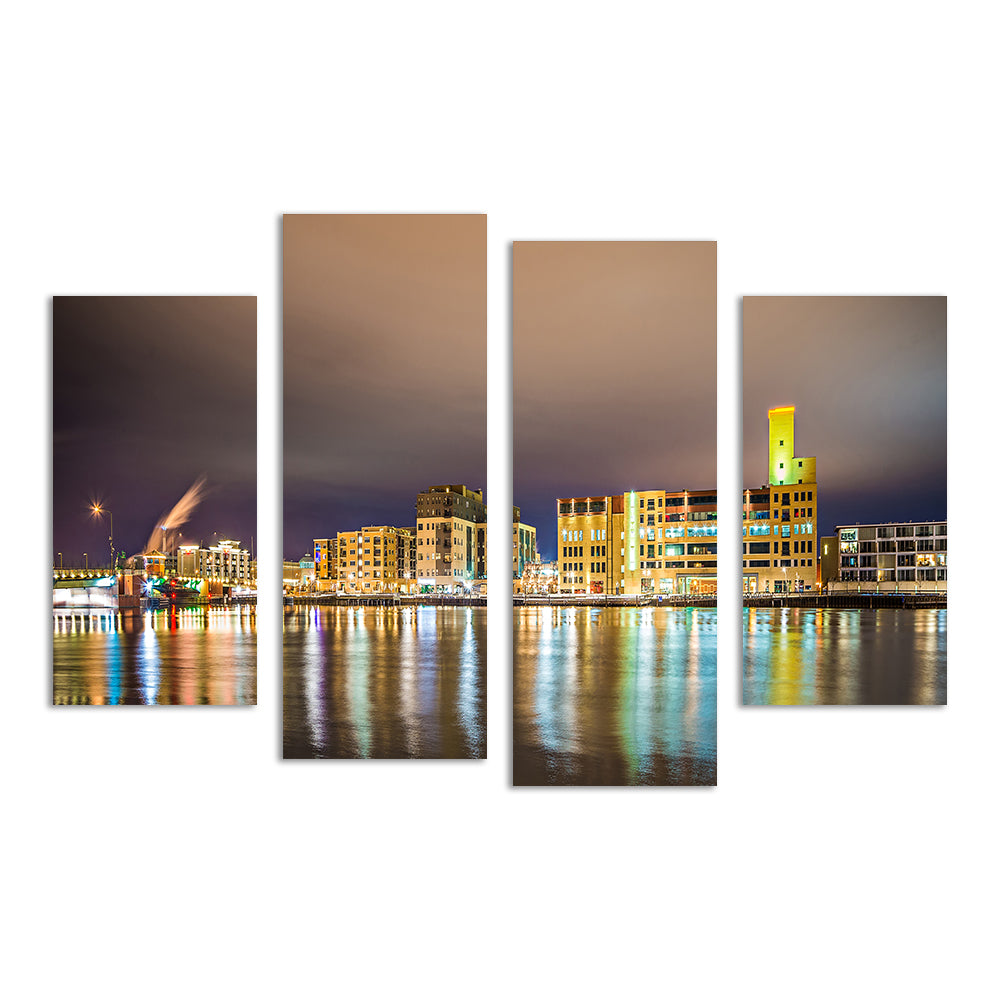 Green Bay City Skyline Wall Art