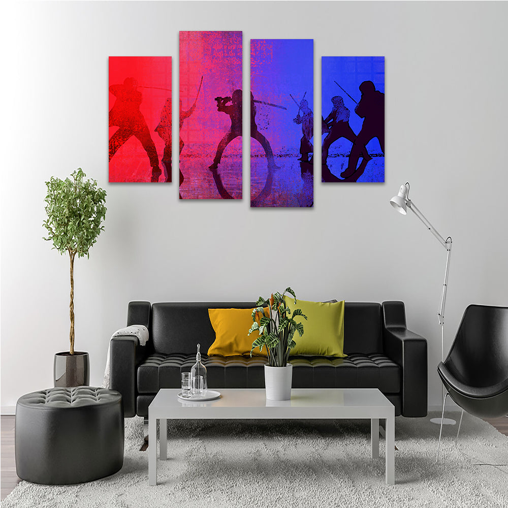 Samurai vs The Bride Wall Art