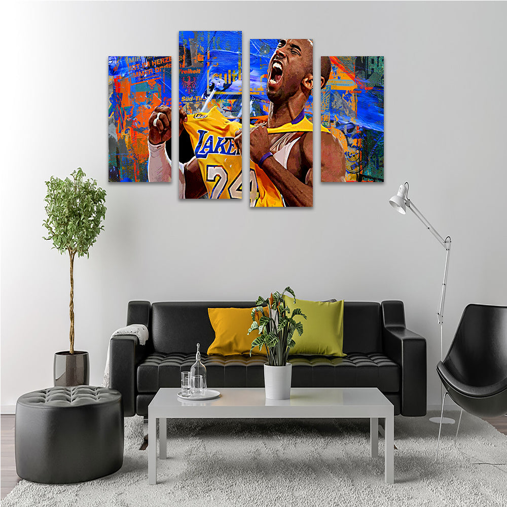 The Black Mamba Vintage Blue Wall Art
