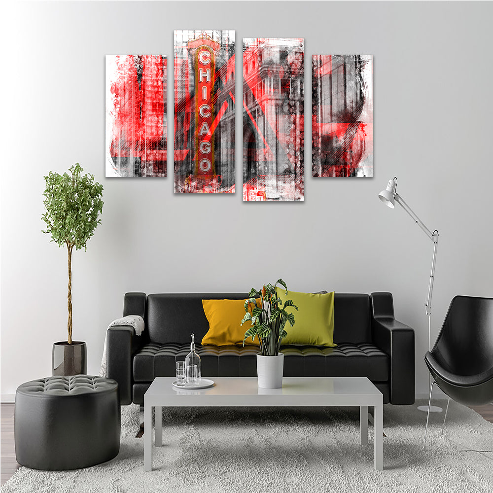 Chicago _ Geometric Mix No. 4 Wall Art