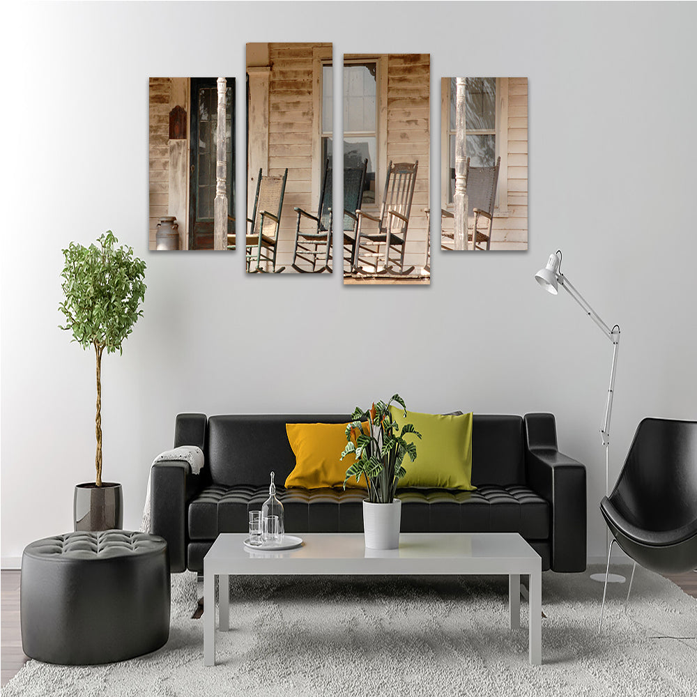 Antique Rocking Chairs in Rural Connecticut Wall Art