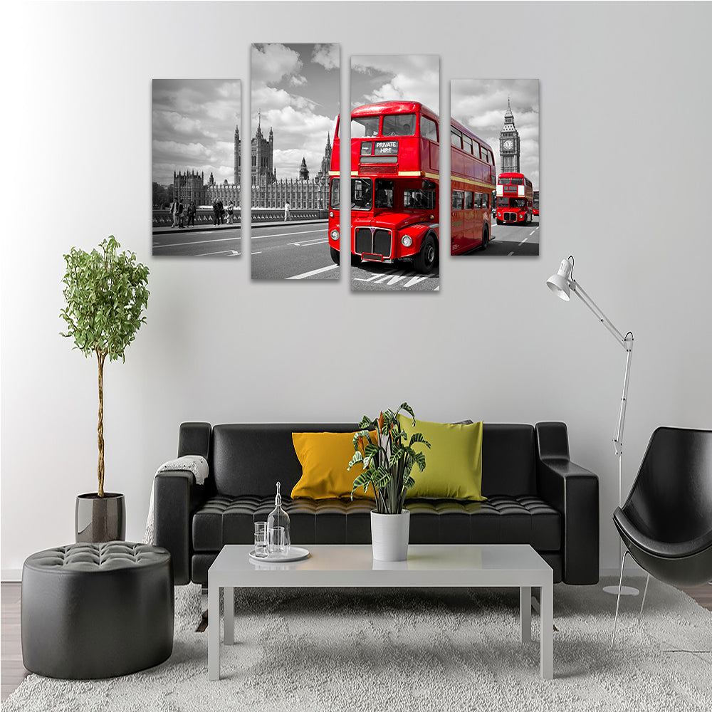 Red Buses in London Wall Art