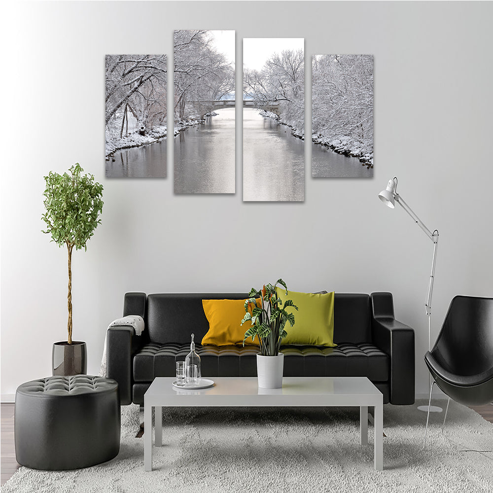 Yahara River In Madison Winter Wall Art