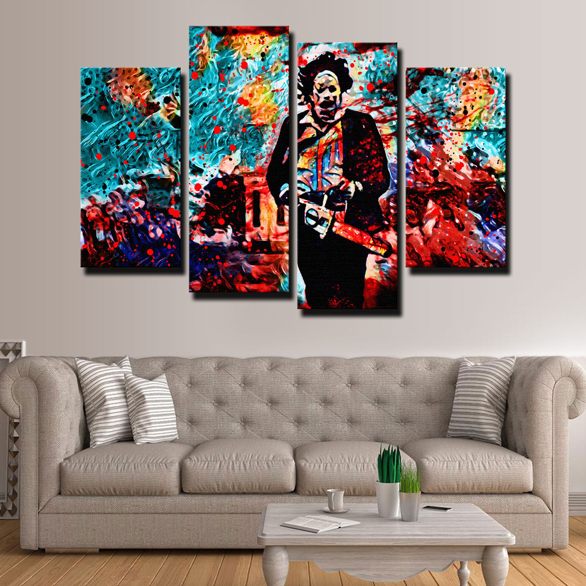 Abstract Leatherface Canvas Set