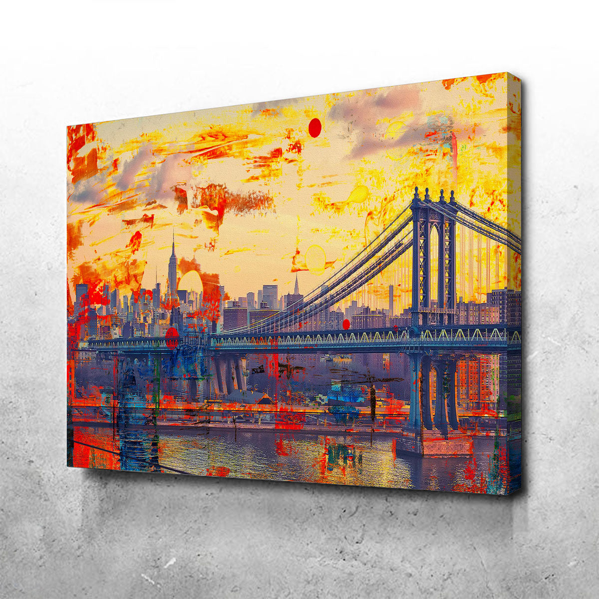 Abstract Manhattan Bridge Wall Art