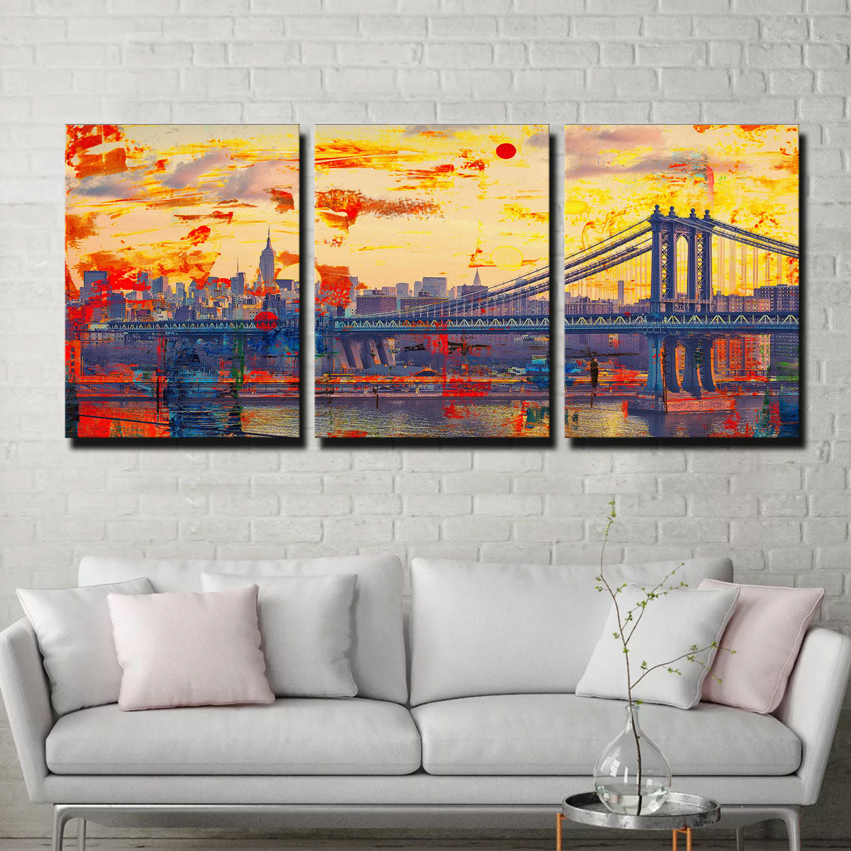 Abstract Manhattan Bridge Wall Art