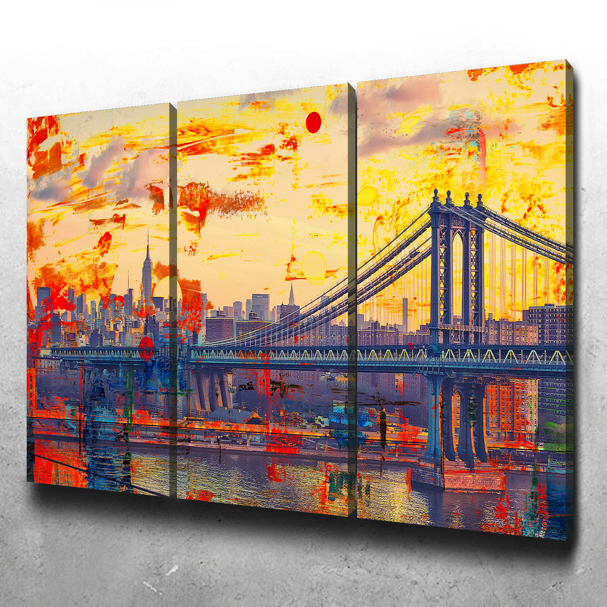 Abstract Manhattan Bridge Wall Art