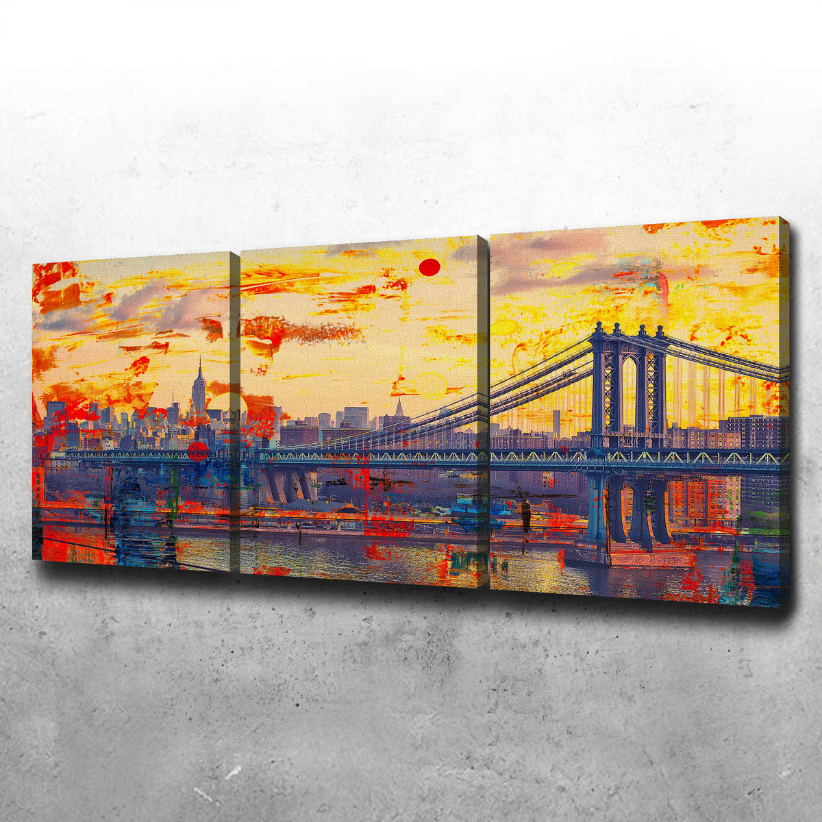 Abstract Manhattan Bridge Wall Art