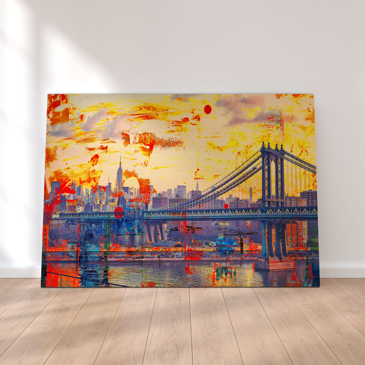 Abstract Manhattan Bridge Wall Art