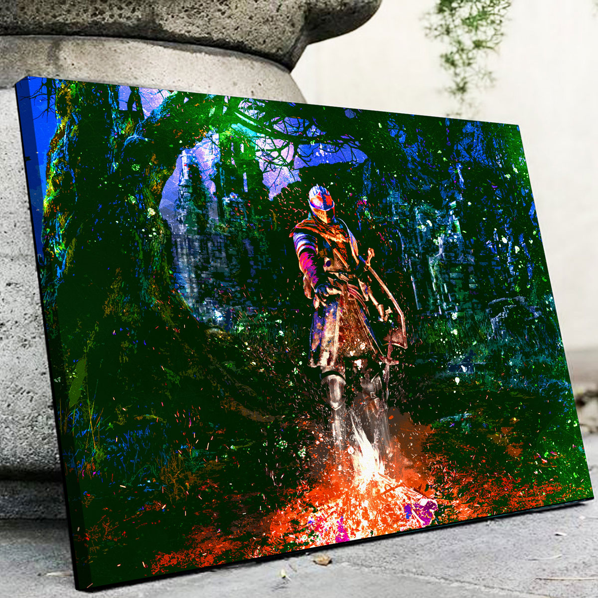 Abstract Dark Souls Wall Art