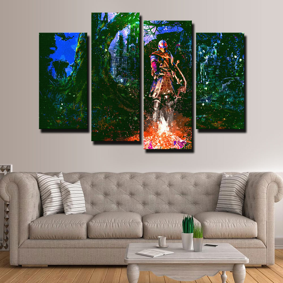 Abstract Dark Souls Wall Art