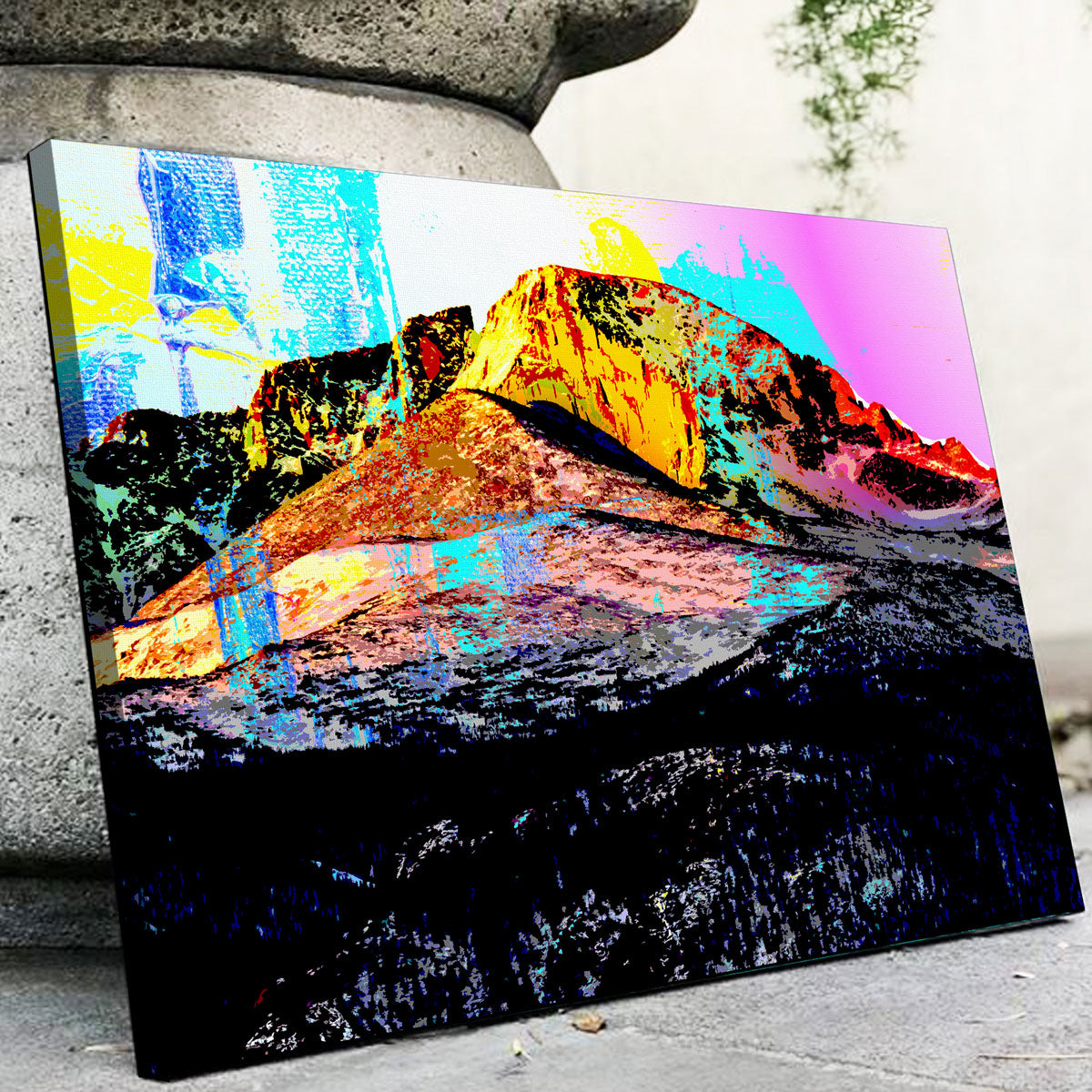 Abstract Longs Peak Wall Art