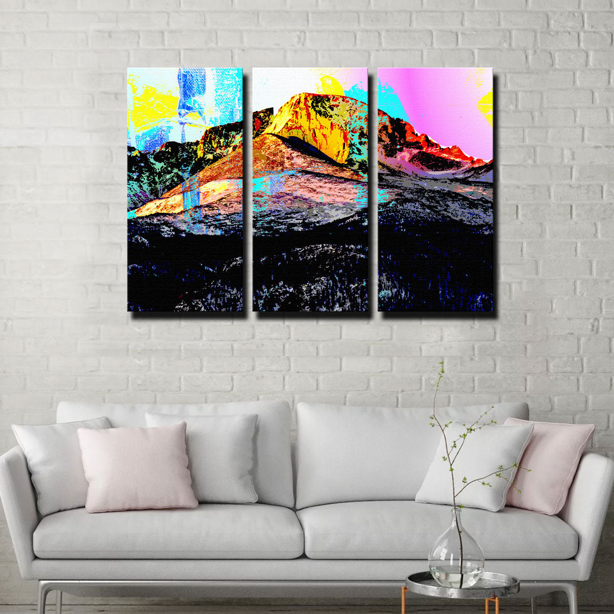 Abstract Longs Peak Canvas Set