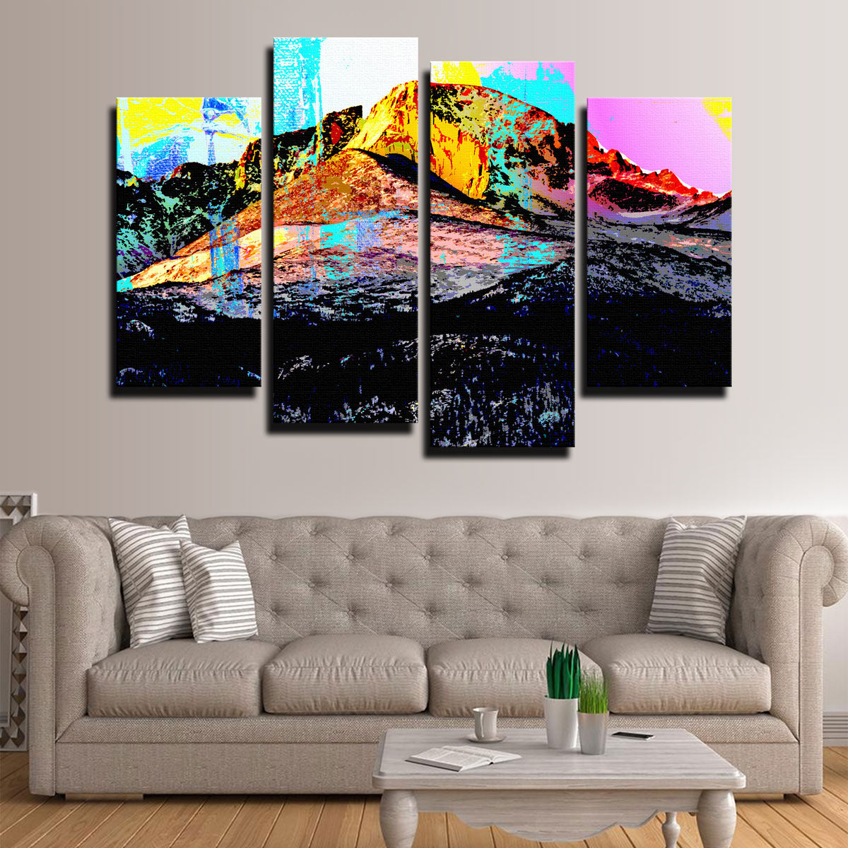 Abstract Longs Peak Wall Art