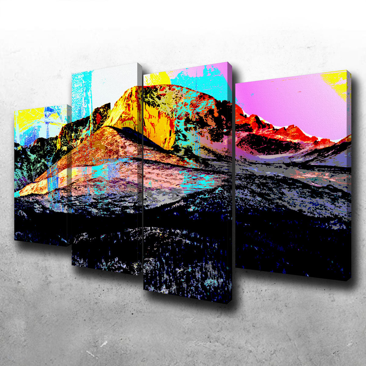 Abstract Longs Peak Wall Art