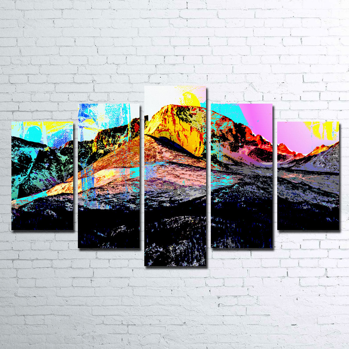 Abstract Longs Peak Wall Art