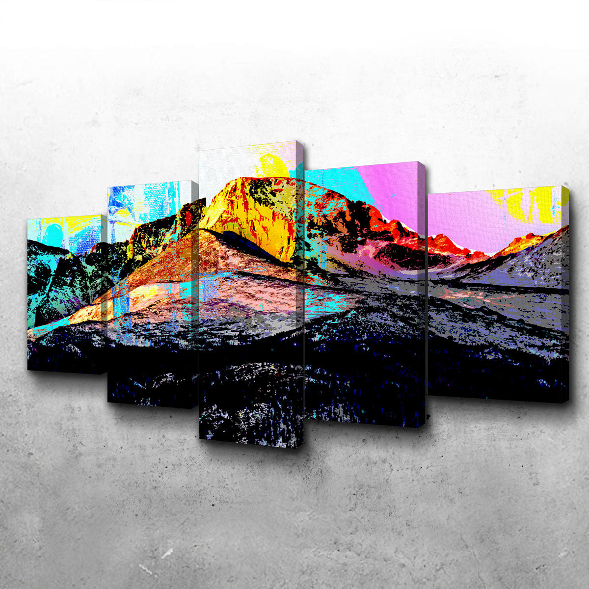 Abstract Longs Peak Wall Art
