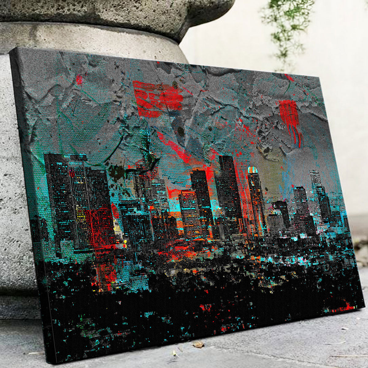 Abstract Los Angeles Skyline Wall Art