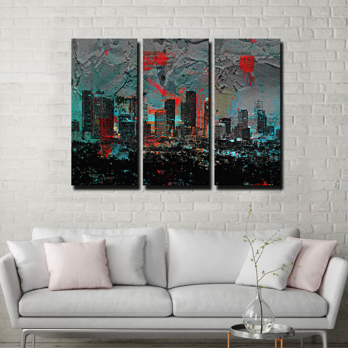 Abstract Los Angeles Skyline Wall Art