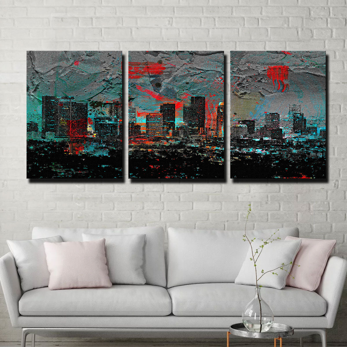 Abstract Los Angeles Skyline Wall Art