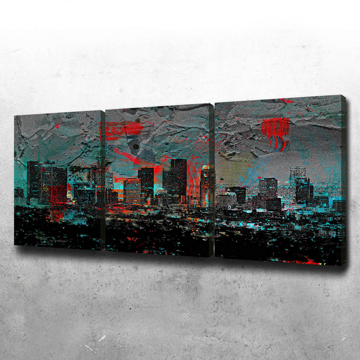 Abstract Los Angeles Skyline Wall Art