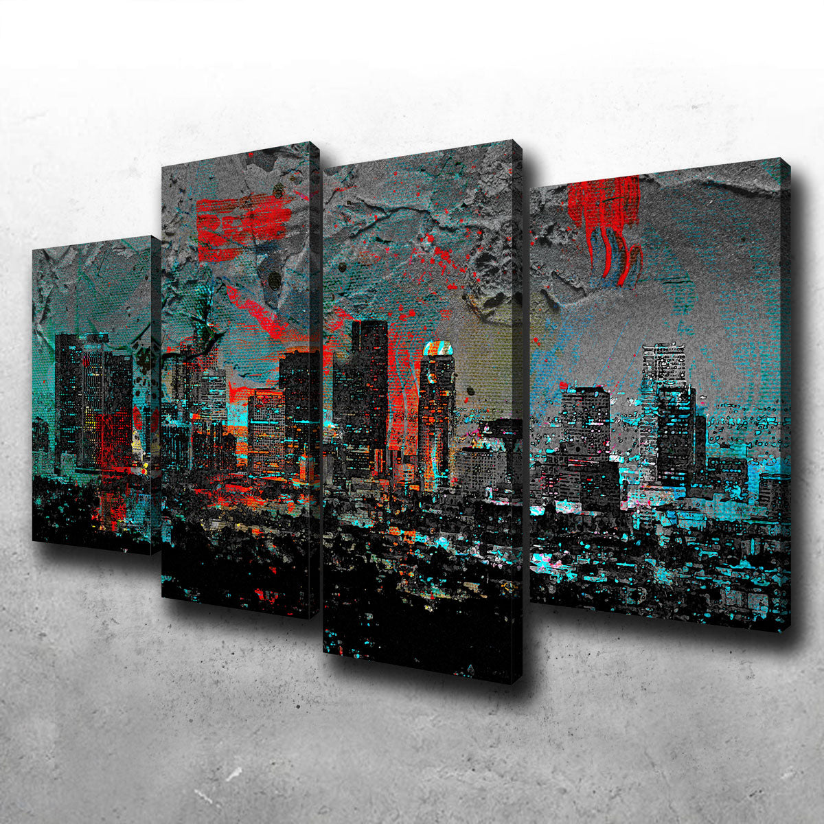 Abstract Los Angeles Skyline Wall Art