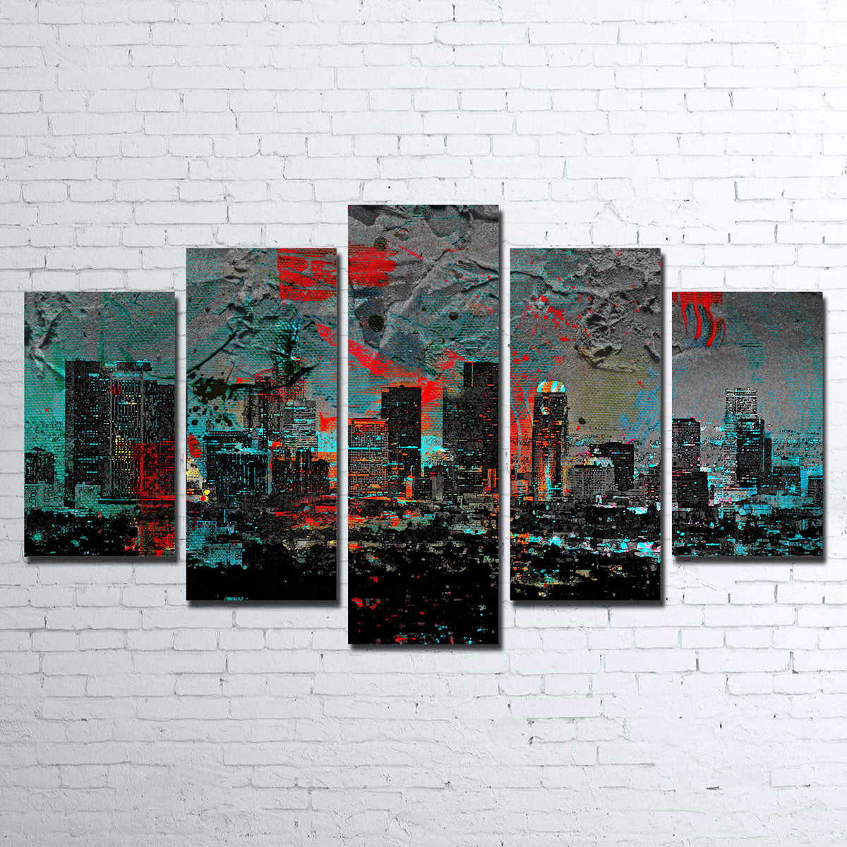 Abstract Los Angeles Skyline Wall Art