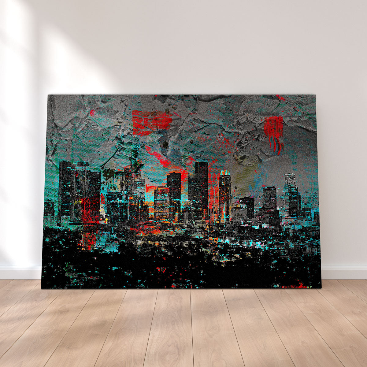 Abstract Los Angeles Skyline Wall Art