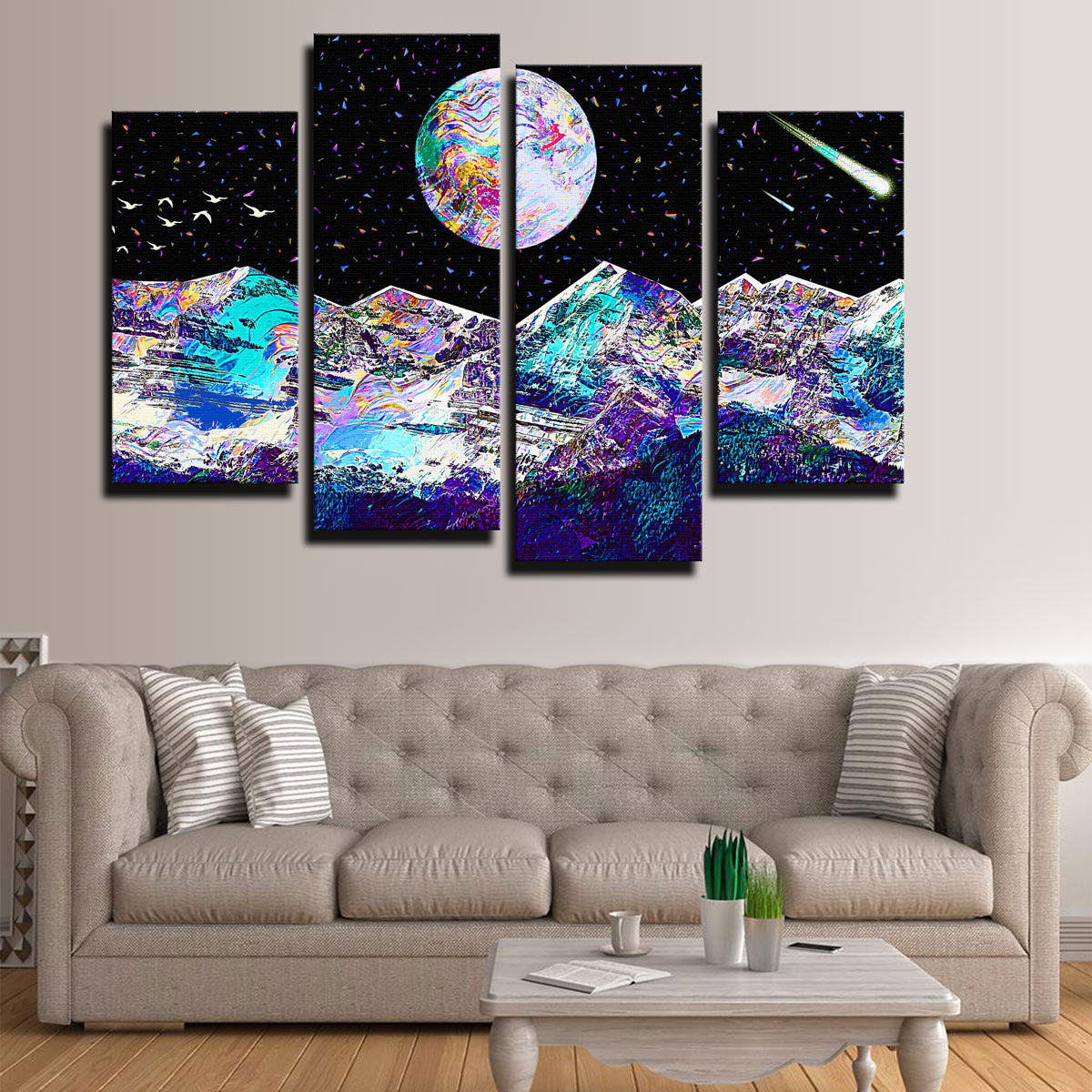 Abstract Moon Wall Art