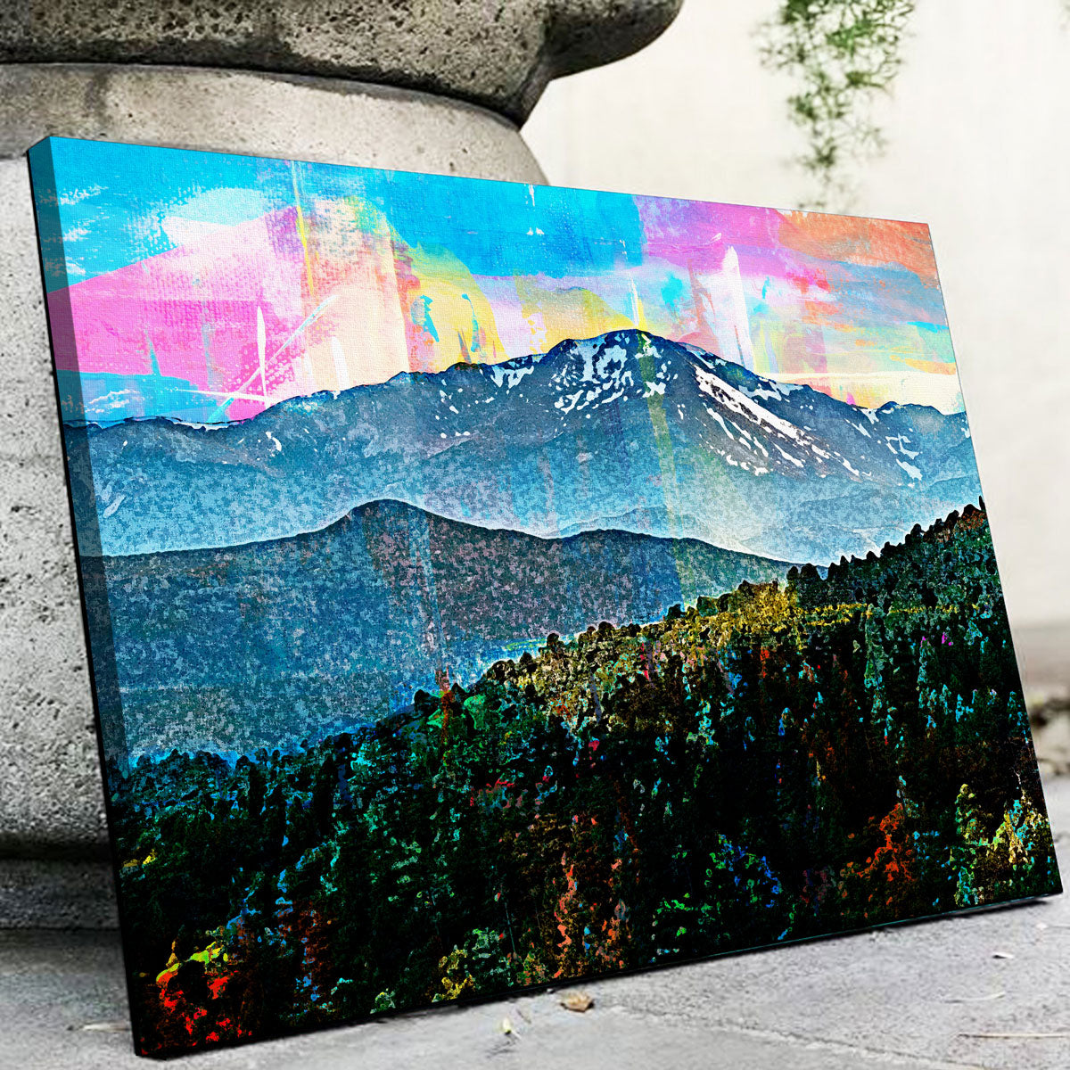 Abstract Pikes Peak Wall Art