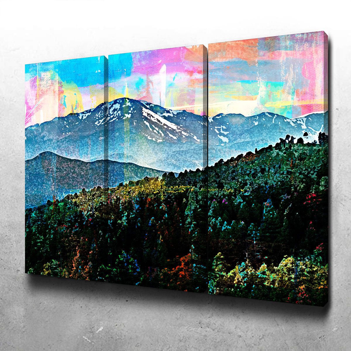 Abstract Pikes Peak Wall Art