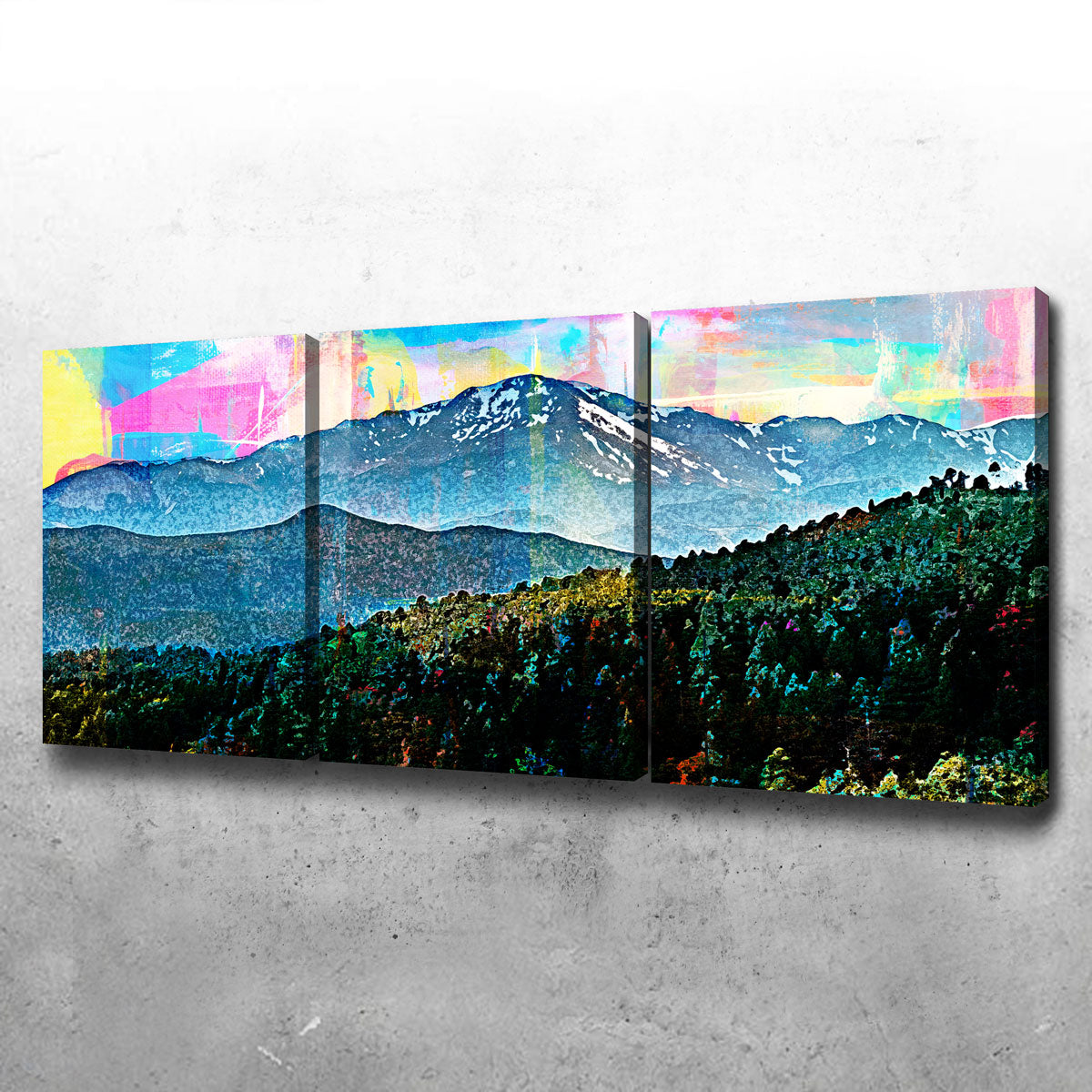 Abstract Pikes Peak Wall Art