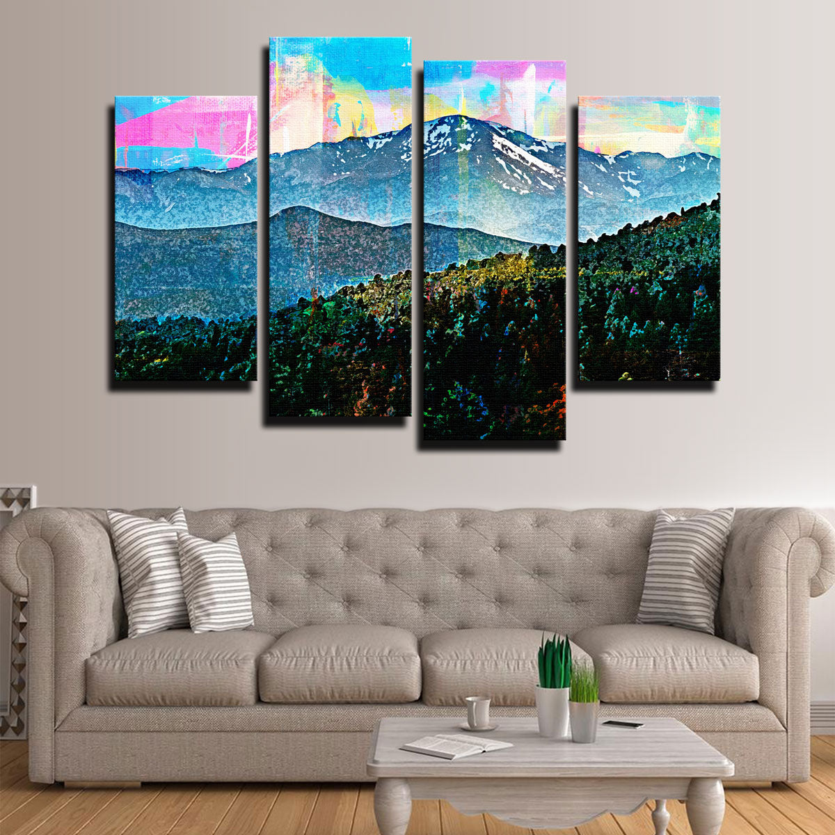 Abstract Pikes Peak Wall Art