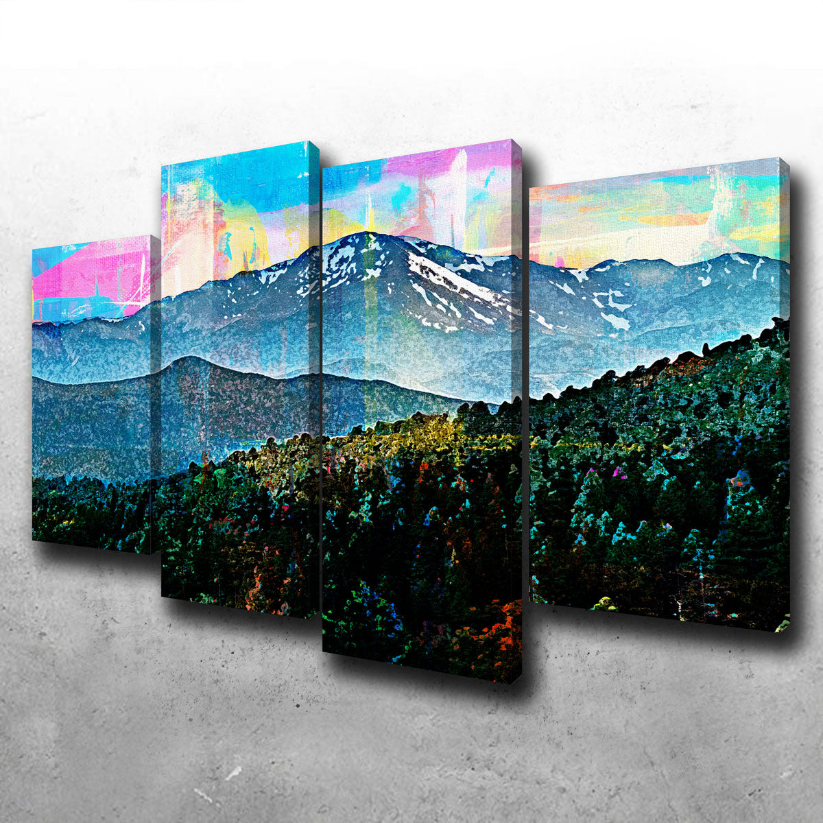 Abstract Pikes Peak Wall Art