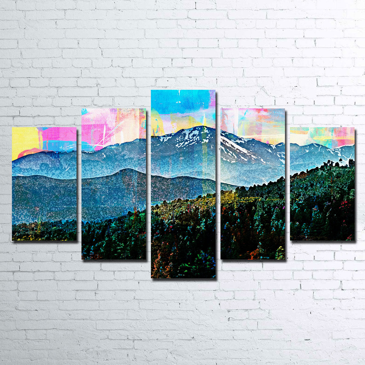 Abstract Pikes Peak Wall Art