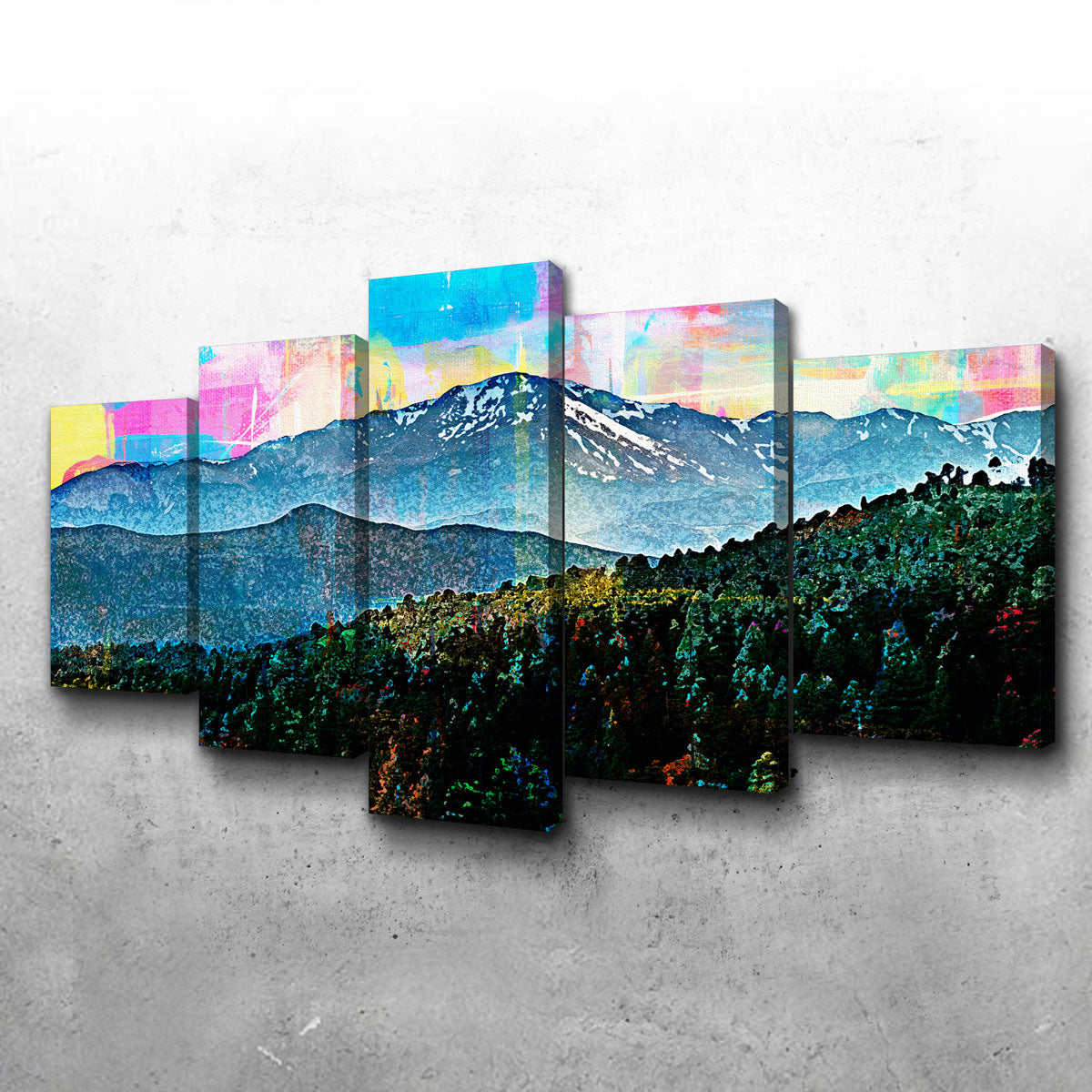 Abstract Pikes Peak Wall Art