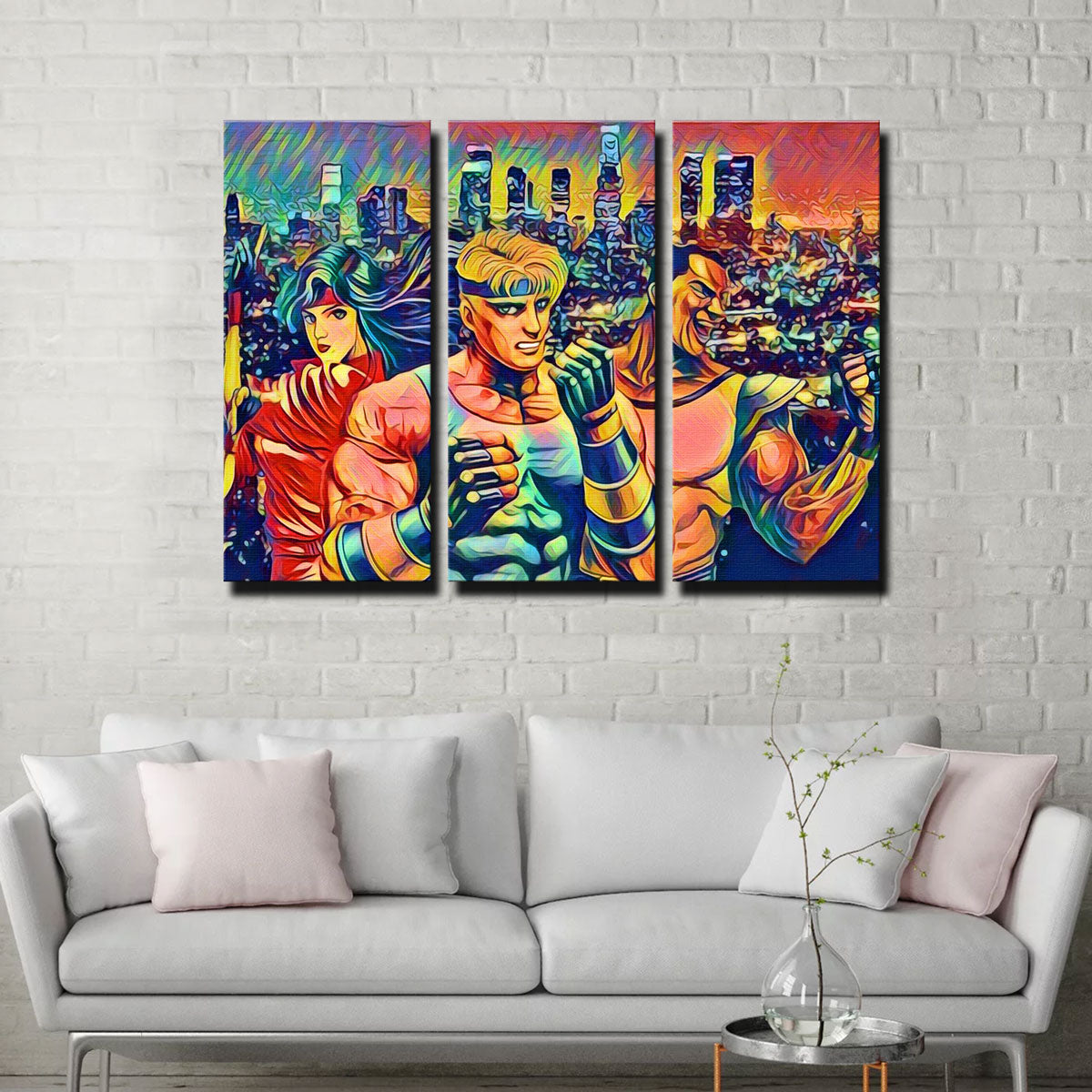 Abstract Streets of Rage Wall Art