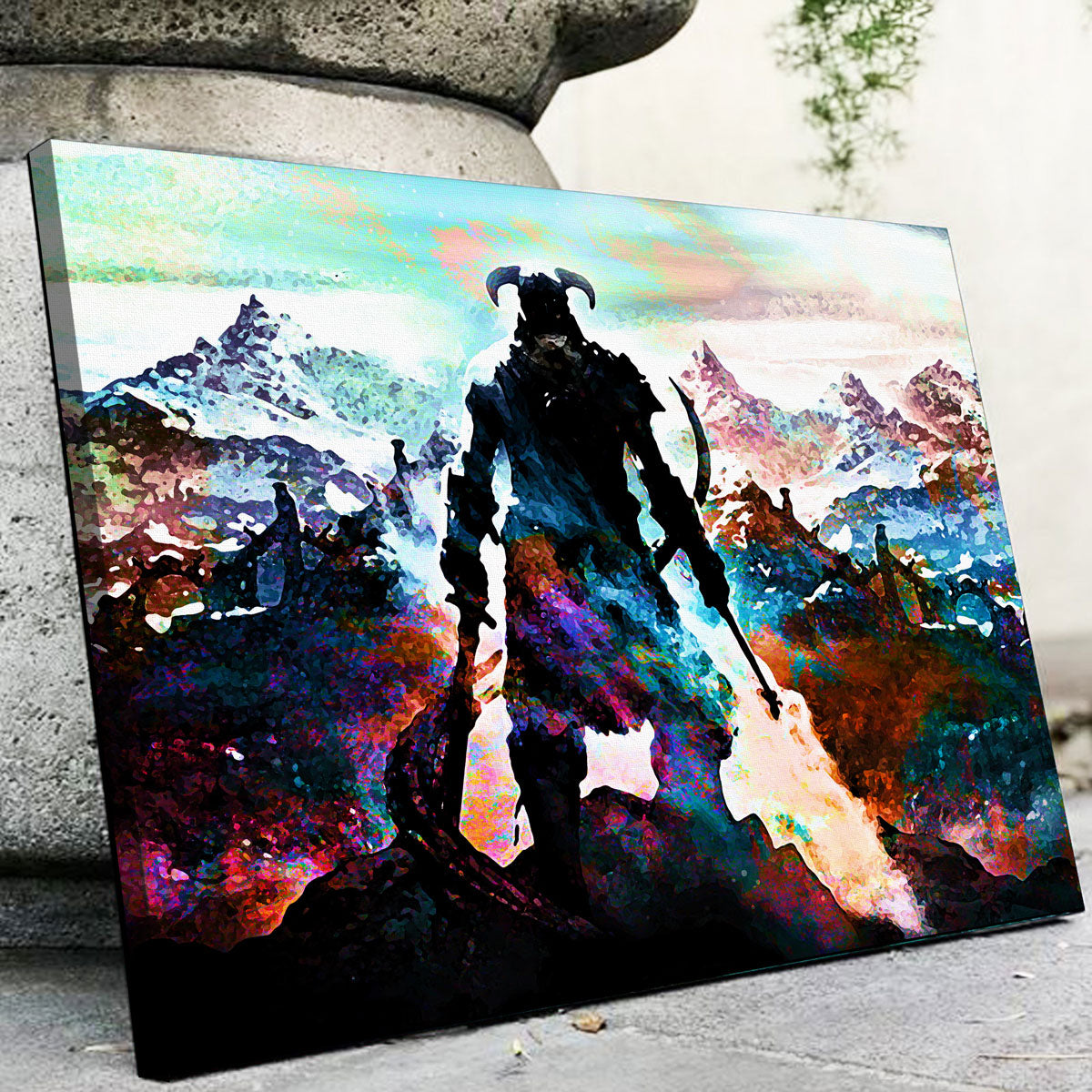 Abstract Skyrim Wall Art