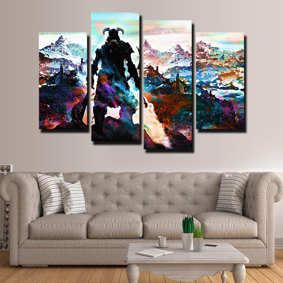Abstract Skyrim Wall Art