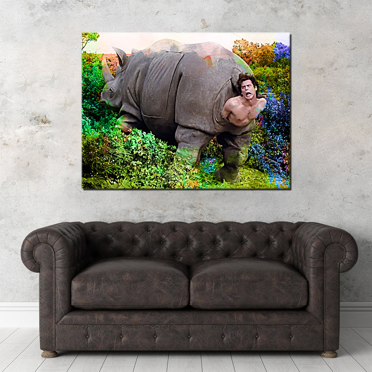 Ace Ventura Rhino Birth Wall Art