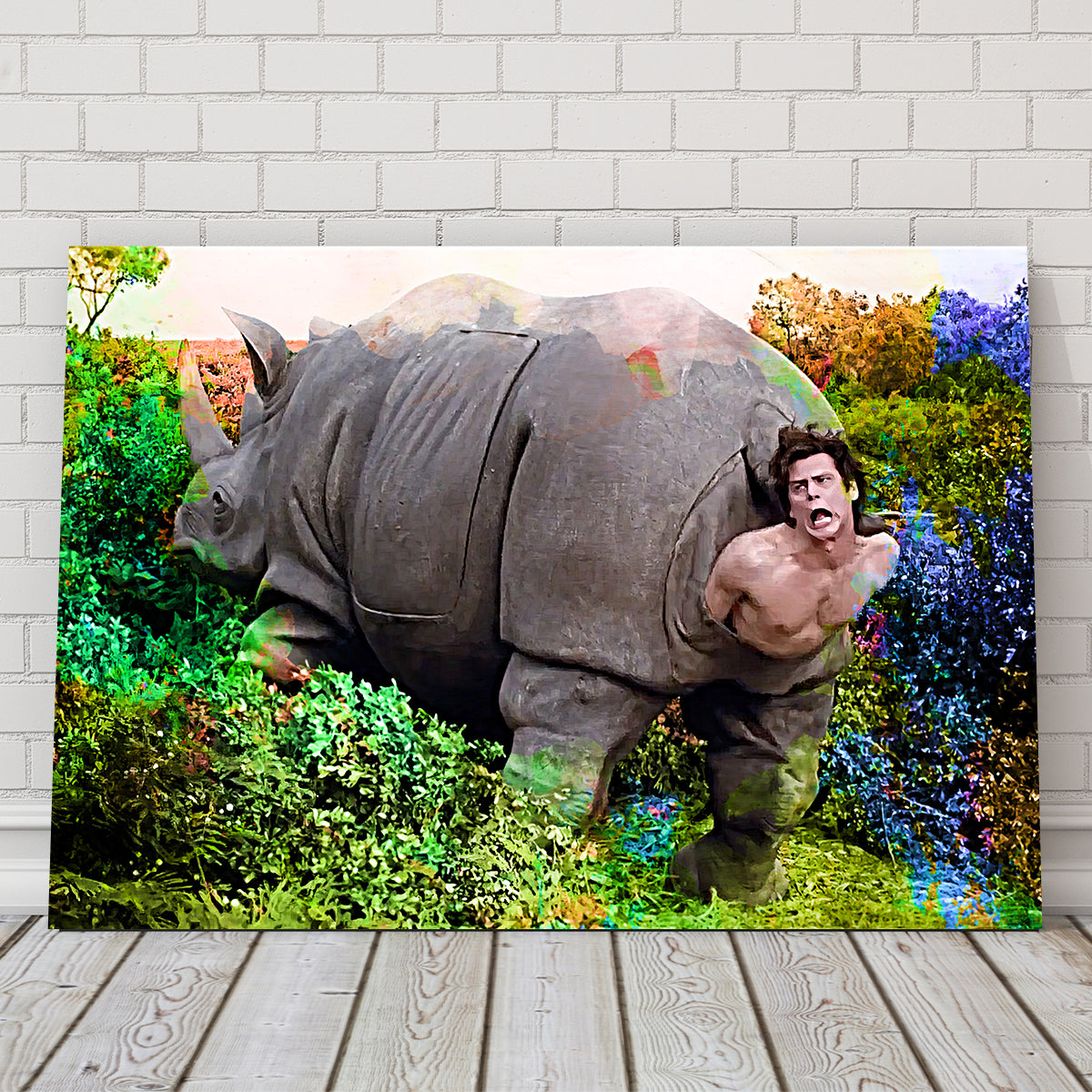 Ace Ventura Rhino Birth Wall Art