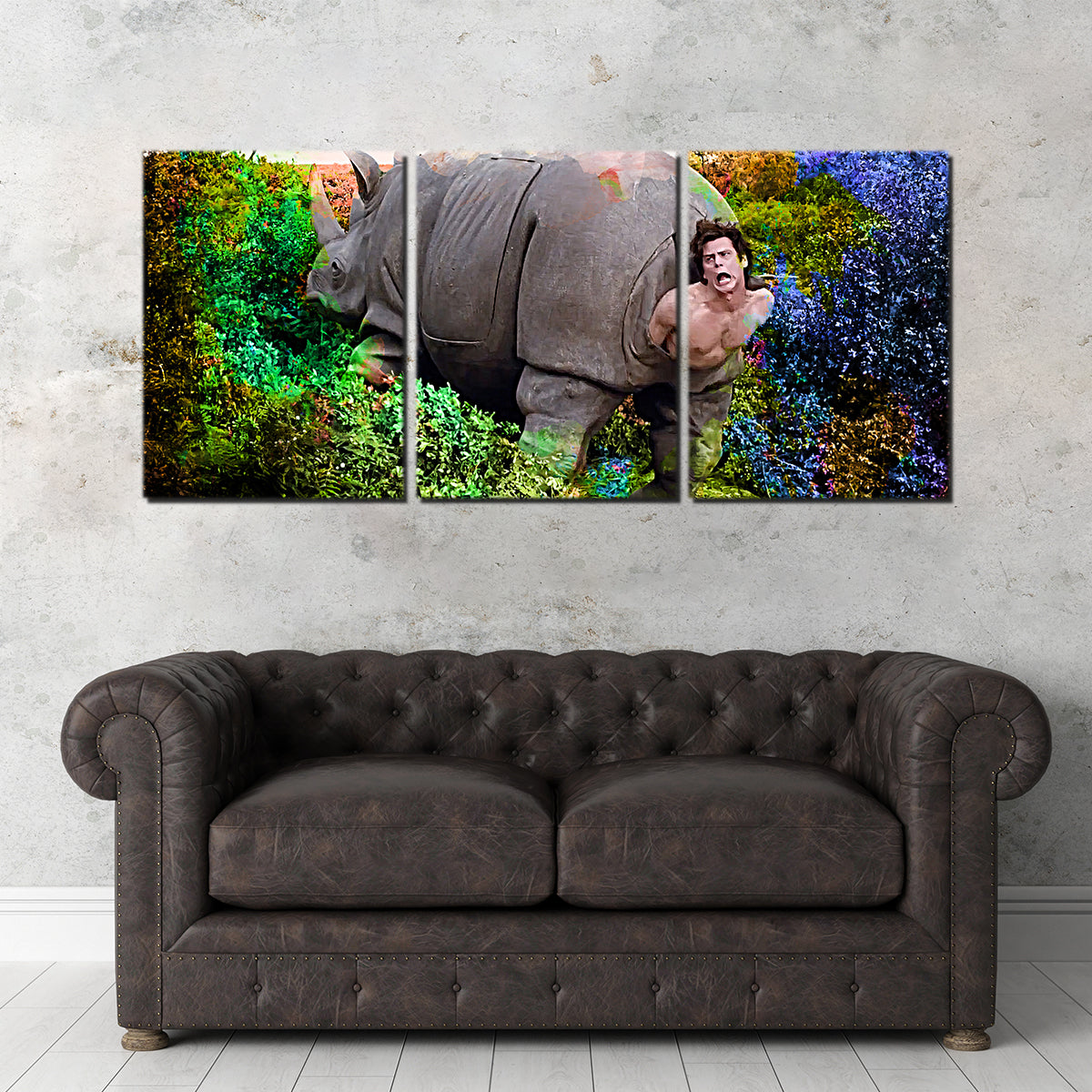 Ace Ventura Rhino Birth Wall Art