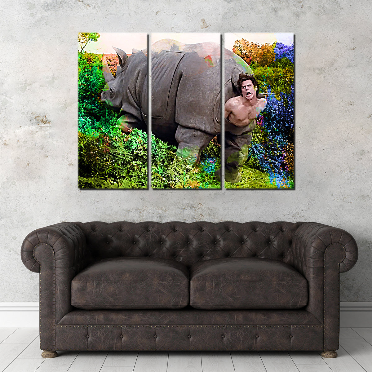 Ace Ventura Rhino Birth Wall Art