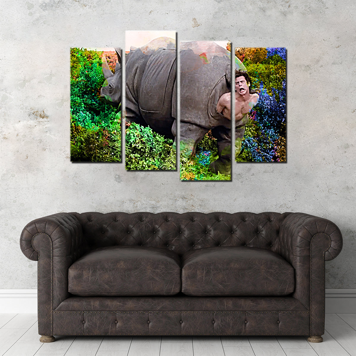 Ace Ventura Rhino Birth Wall Art